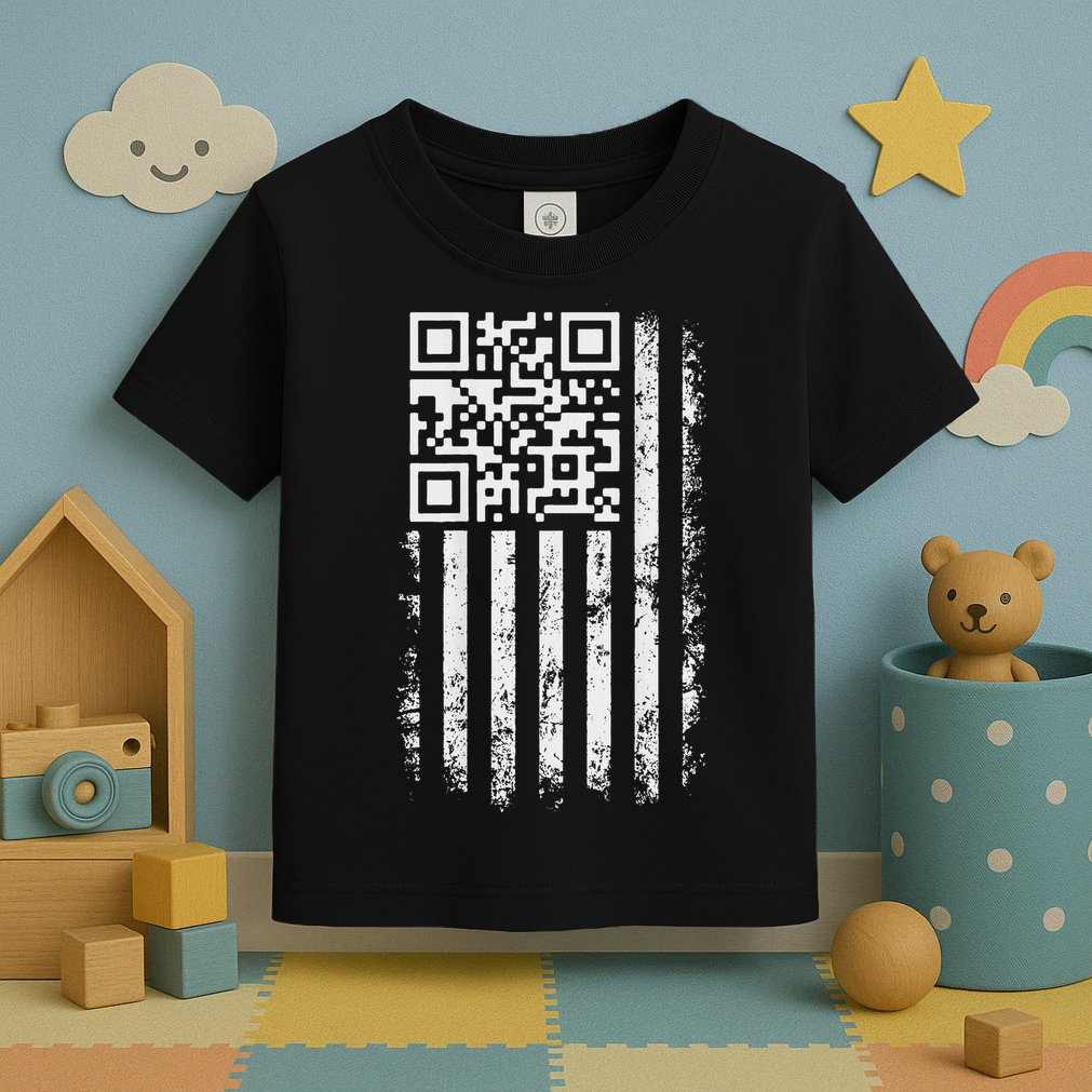 Funny Qr Scan Me President Trump 4547 Trump Dancing Code Toddler T-Shirt