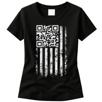 Funny Qr Scan Me President Trump 4547 Trump Dancing Code Womens T-Shirt