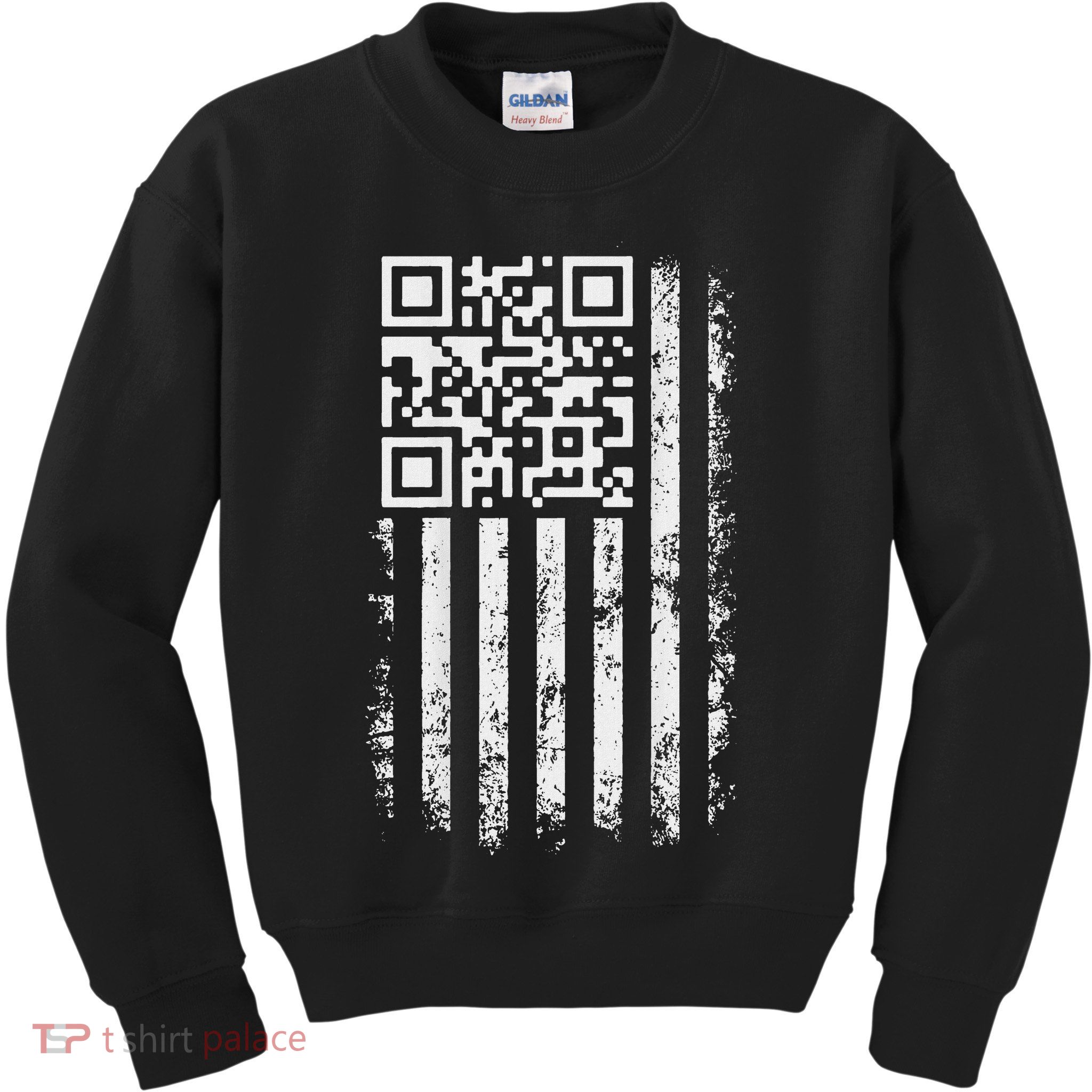 Funny Qr Scan Me President Trump 4547 Trump Dancing Code Kids Sweatshirt