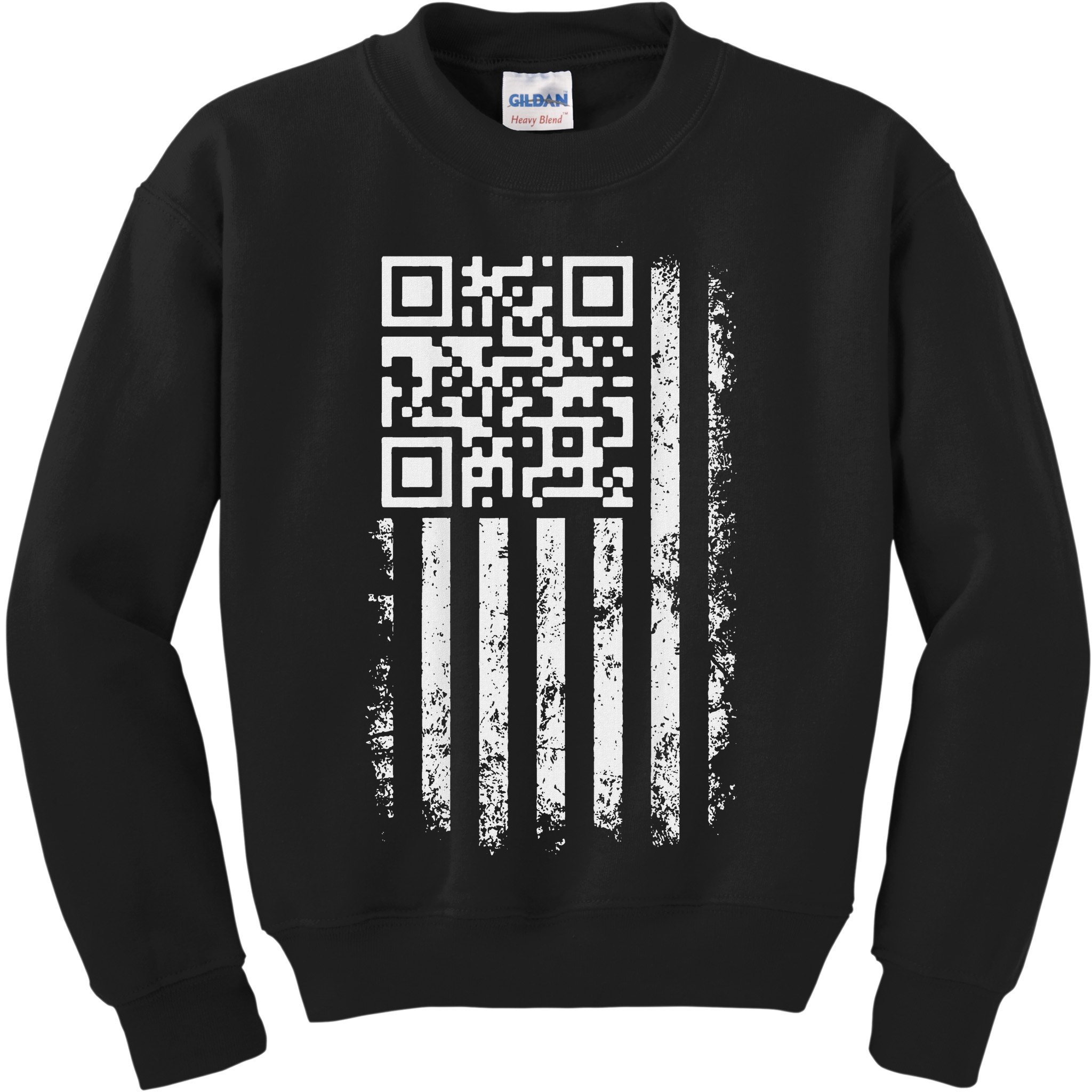 Funny Qr Scan Me President Trump 4547 Trump Dancing Code Kids Sweatshirt