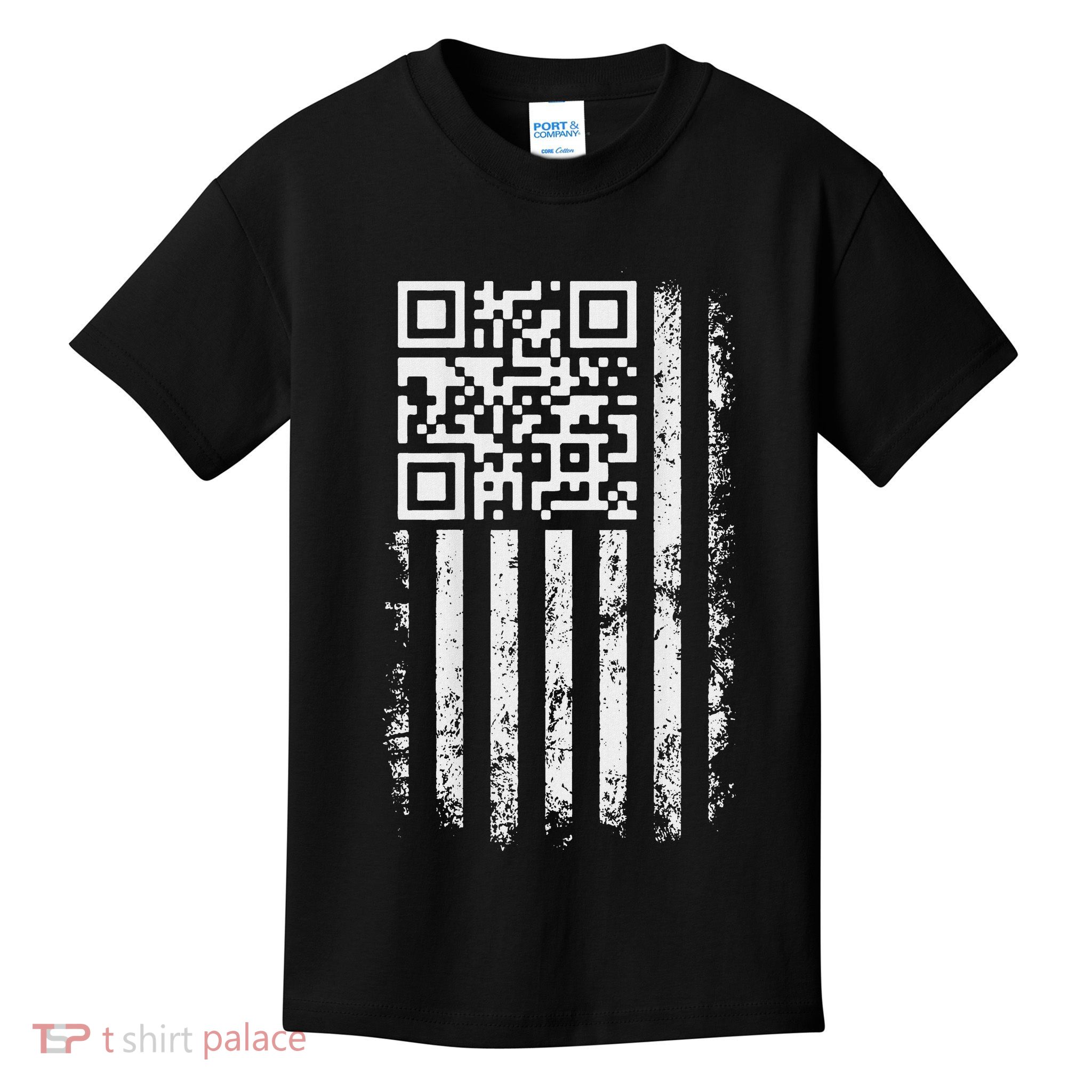 Funny Qr Scan Me President Trump 4547 Trump Dancing Code Kids T-Shirt