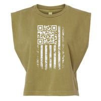 Funny Qr Scan Me President Trump 4547 Trump Dancing Code Garment-Dyed Women's Muscle Tee