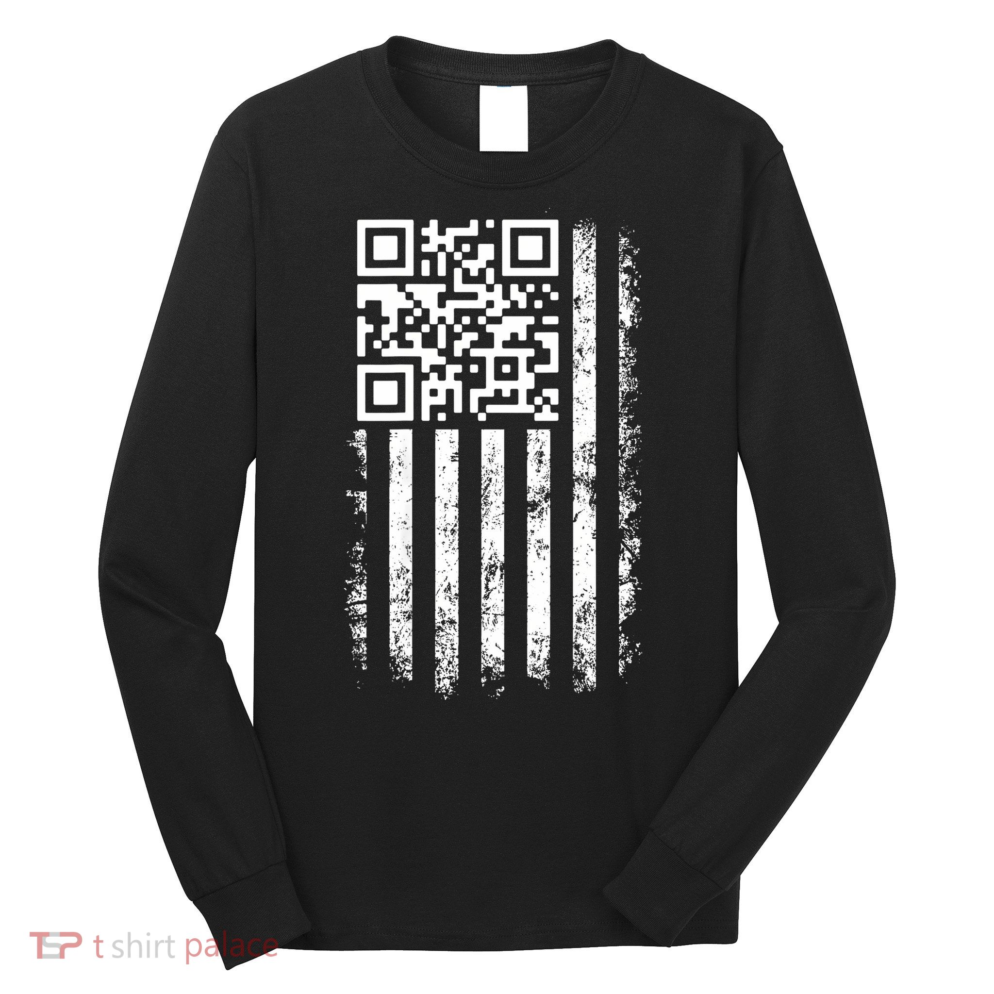 Funny Qr Scan Me President Trump 4547 Trump Dancing Code Long Sleeve Shirt
