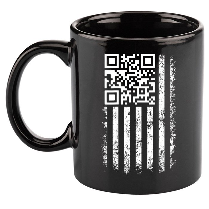 Funny Qr Scan Me President Trump 4547 Trump Dancing Code 11oz C Handle Ceramic Mug