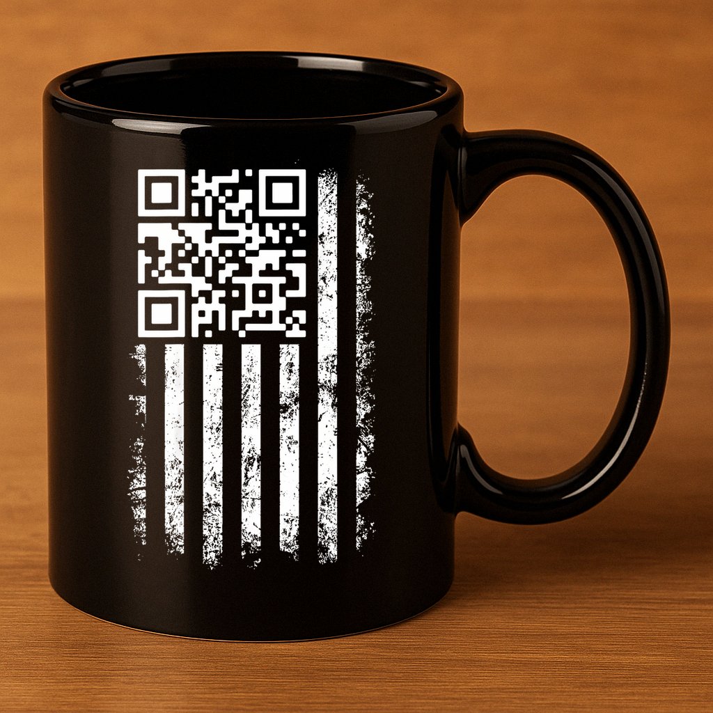 Funny Qr Scan Me President Trump 4547 Trump Dancing Code 11oz C Handle Ceramic Mug