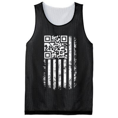 Funny Qr Scan Me President Trump 4547 Trump Dancing Code Mesh Reversible Basketball Jersey Tank