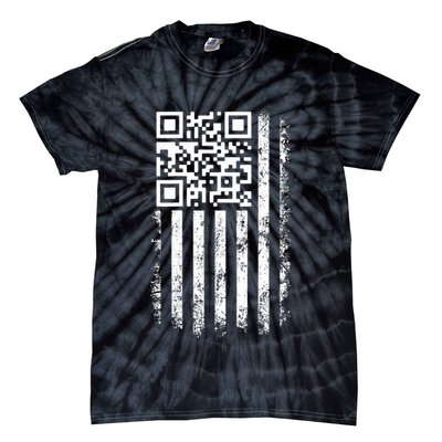 Funny Qr Scan Me President Trump 4547 Trump Dancing Code Tie-Dye T-Shirt