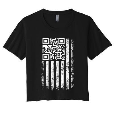 Funny Qr Scan Me President Trump 4547 Trump Dancing Code Crop Top
