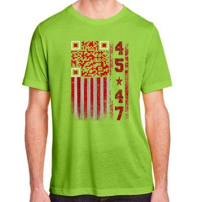 Funny Qr Scan Me President Trump 4547 Trump Dancing Code Adult ChromaSoft Performance T-Shirt