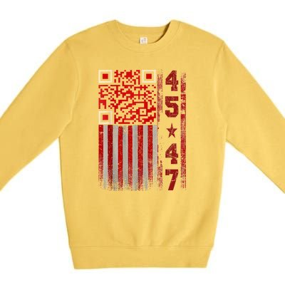 Funny Qr Scan Me President Trump 4547 Trump Dancing Code Premium Crewneck Sweatshirt