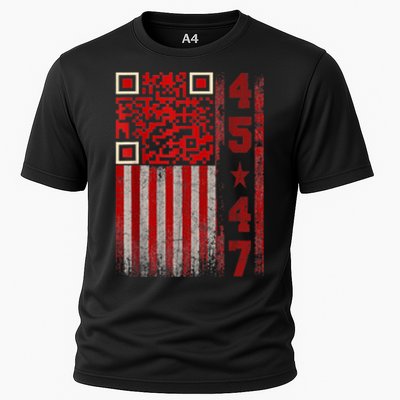 Funny Qr Scan Me President Trump 4547 Trump Dancing Code Cooling Performance Crew T-Shirt