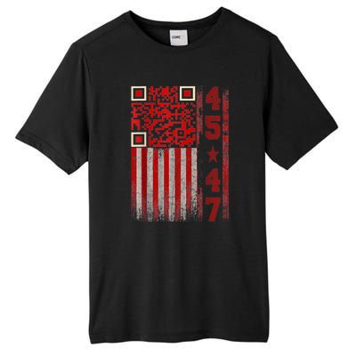 Funny Qr Scan Me President Trump 4547 Trump Dancing Code Tall Fusion ChromaSoft Performance T-Shirt