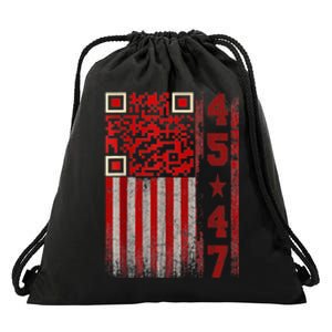 Funny Qr Scan Me President Trump 4547 Trump Dancing Code Drawstring Bag