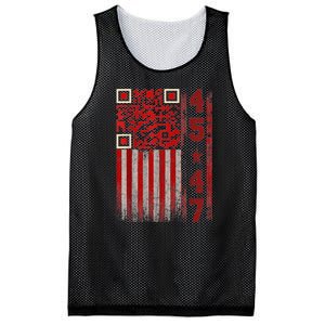 Funny Qr Scan Me President Trump 4547 Trump Dancing Code Mesh Reversible Basketball Jersey Tank