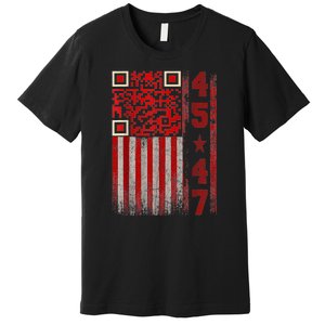 Funny Qr Scan Me President Trump 4547 Trump Dancing Code Premium T-Shirt