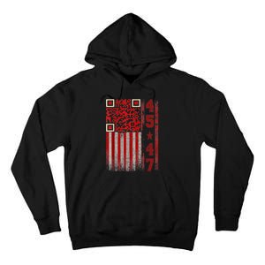 Funny Qr Scan Me President Trump 4547 Trump Dancing Code Tall Hoodie