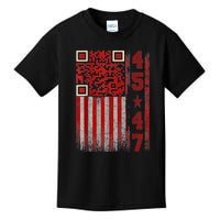 Funny Qr Scan Me President Trump 4547 Trump Dancing Code Kids T-Shirt