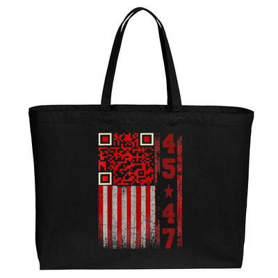 Funny Qr Scan Me President Trump 4547 Trump Dancing Code Cotton Canvas Jumbo Tote