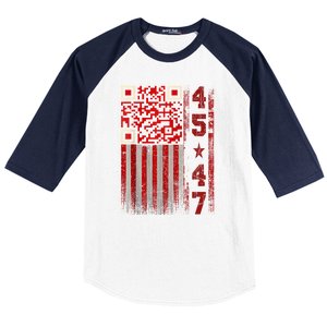 Funny Qr Scan Me President Trump 4547 Trump Dancing Code Baseball Sleeve Shirt