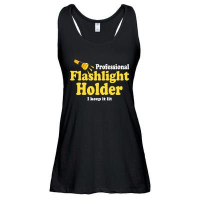 Funny Quote The Professional Flashlight Holder I Keep It Lit Ladies Essential Flowy Tank