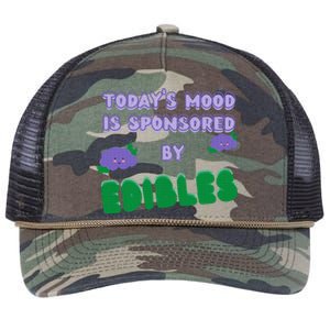 Funny Quote Today’S Mood Is Sponsored By Edibles Retro Rope Trucker Hat Cap