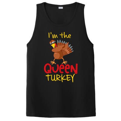 Funny Queen Turkey Matching Family Group Thanksgiving Party PosiCharge Competitor Tank