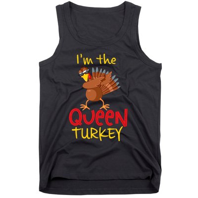 Funny Queen Turkey Matching Family Group Thanksgiving Party Tank Top