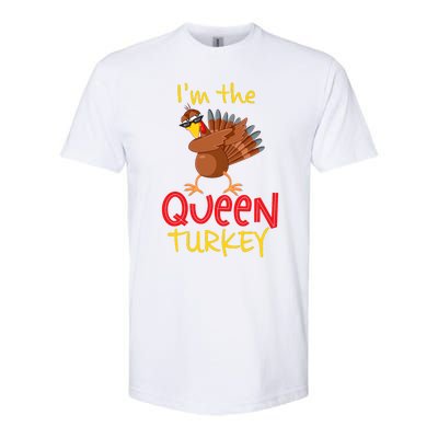 Funny Queen Turkey Matching Family Group Thanksgiving Party Softstyle® CVC T-Shirt