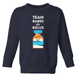 Funny Quote Team Babes Who Bolus Diabetes T1 Awareness Toddler Sweatshirt