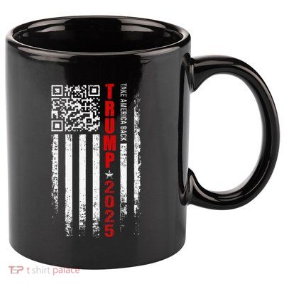 Funny Qr Trump 45 47 Trump Dancing Code Pocket Scan 11oz C Handle Ceramic Mug