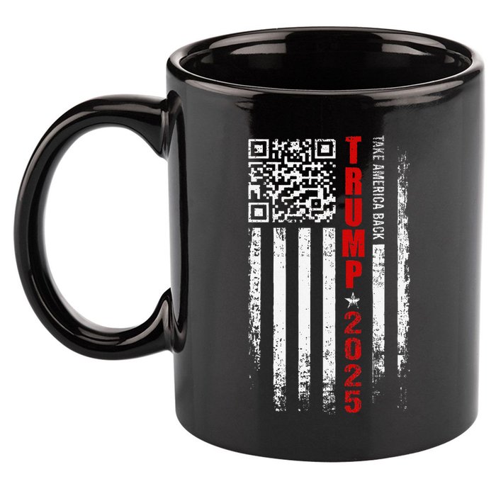Funny Qr Trump 45 47 Trump Dancing Code Pocket Scan 11oz C Handle Ceramic Mug