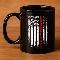 Funny Qr Trump 45 47 Trump Dancing Code Pocket Scan 11oz C Handle Ceramic Mug