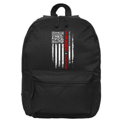 Funny Qr Trump 45 47 Trump Dancing Code Pocket Scan 16 in Basic Backpack