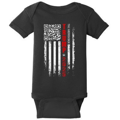 Funny Qr Trump 45 47 Trump Dancing Code Pocket Scan Baby Bodysuit