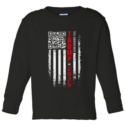 Funny Qr Trump 45 47 Trump Dancing Code Pocket Scan Toddler Long Sleeve Shirt