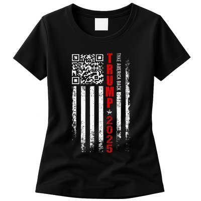 Funny Qr Trump 45 47 Trump Dancing Code Pocket Scan Womens T-Shirt