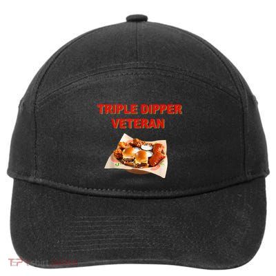 Funny Quote Triple Dipper Veteran Design 7-Panel Snapback Hat