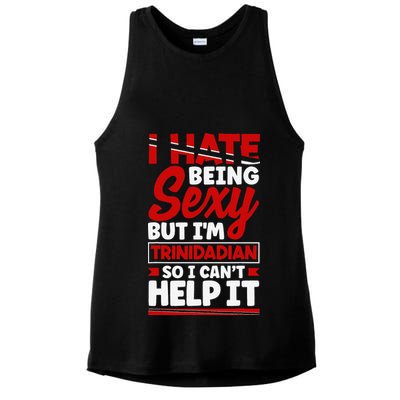 Funny Quote Trinidad and Tobago Flag Trinidadian Ladies PosiCharge Tri-Blend Wicking Tank
