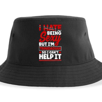 Funny Quote Trinidad and Tobago Flag Trinidadian Sustainable Bucket Hat