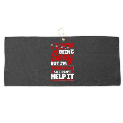Funny Quote Trinidad and Tobago Flag Trinidadian Large Microfiber Waffle Golf Towel