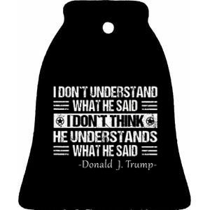 Funny Quote Trump Biden Debate Presidential Debate 2024 Ceramic Bell Ornament