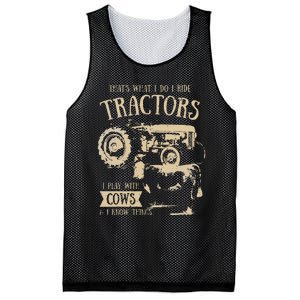 funny quote Thats What I Do I Ride Tractors Farmer Mesh Reversible Basketball Jersey Tank