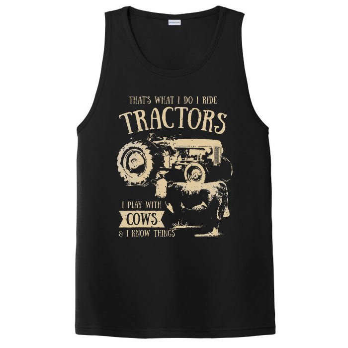 funny quote Thats What I Do I Ride Tractors Farmer PosiCharge Competitor Tank