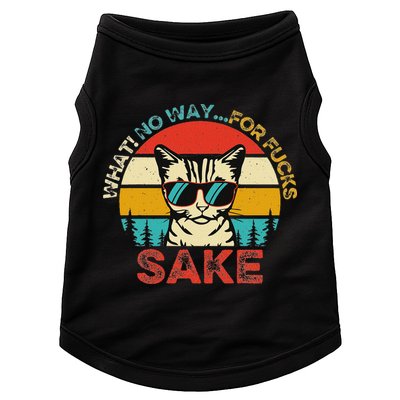 Funny Quotes Vintage What No Way For Fucks Sake Cats Lovers Doggie Tank
