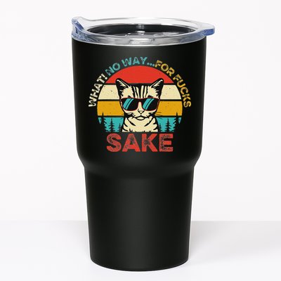 Funny Quotes Vintage What No Way For Fucks Sake Cats Lovers Tumbler