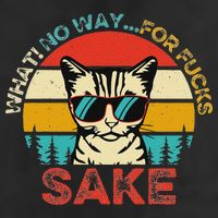 Funny Quotes Vintage What No Way For Fucks Sake Cats Lovers Golf Towel