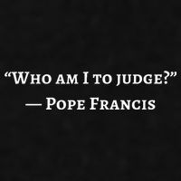 Francis Quote Who Am I To Judge Ladies PosiCharge Tri-Blend Wicking Tank