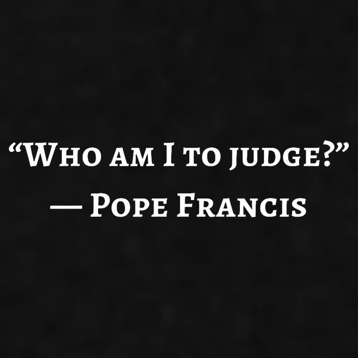 Francis Quote Who Am I To Judge Ladies PosiCharge Tri-Blend Wicking Tank