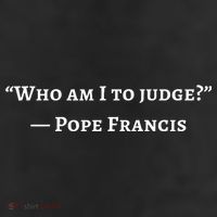 Francis Quote Who Am I To Judge 25L Jumbo Tote