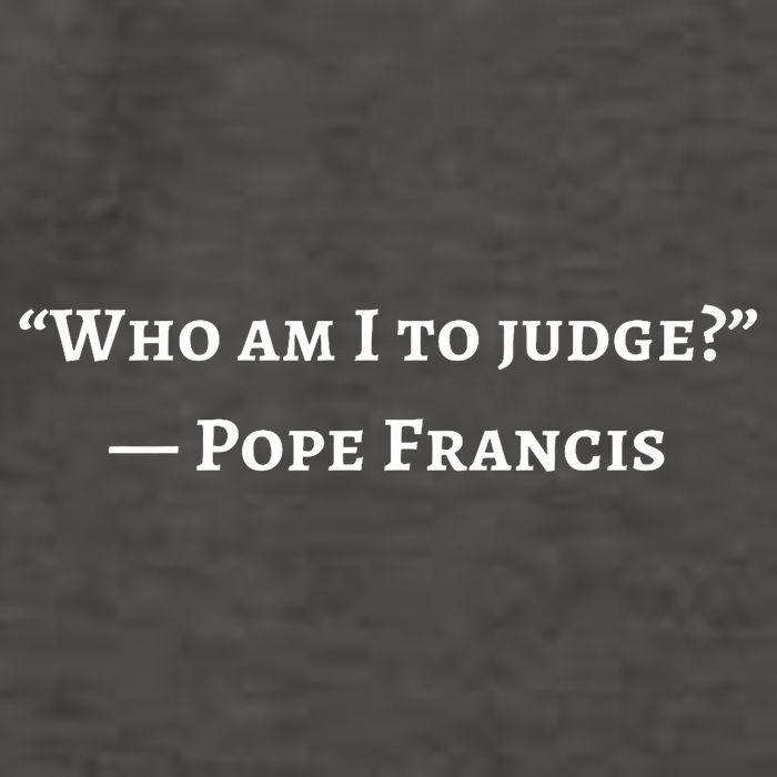 Francis Quote Who Am I To Judge Vector Backpack
